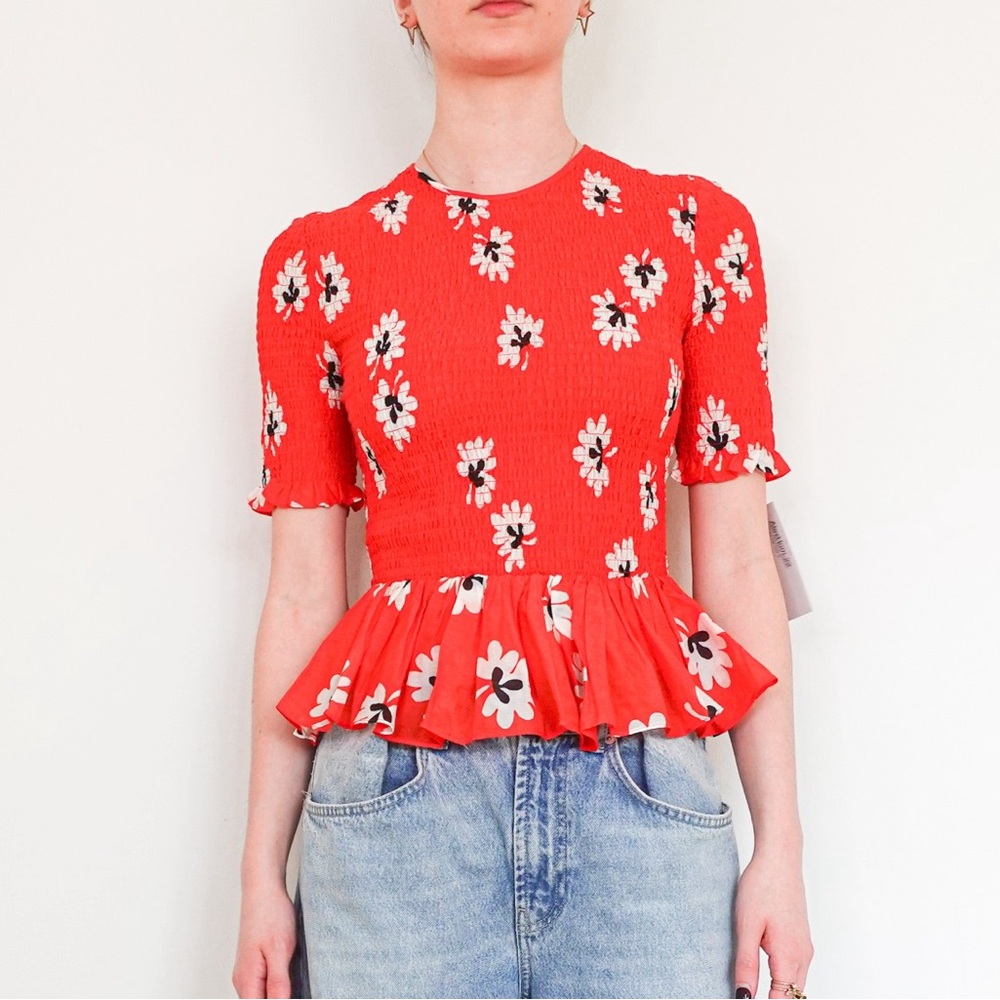 Ganni Red Top